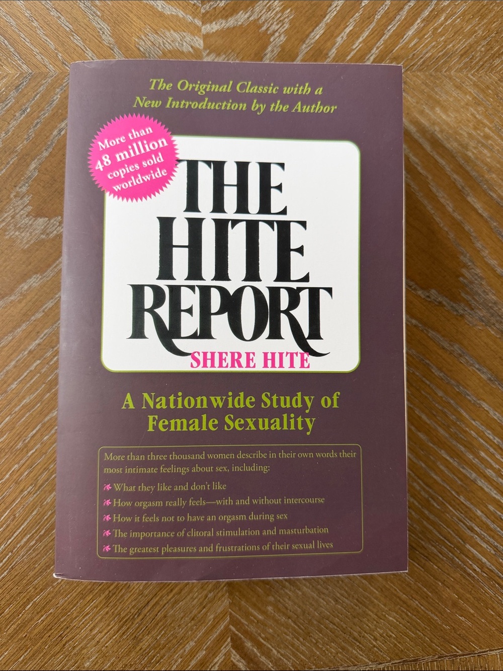 The Hite Report by Shere Hite - Women's Sexuality Study (Purple) paperback